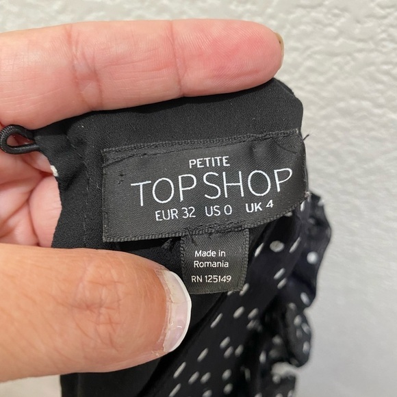 Topshop Little Black Polka Dot Dress, 0 or XS - Picture 7 of 7